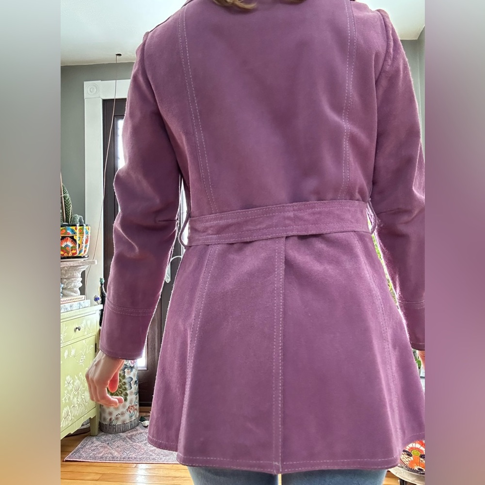 Purple Women's Jacket with Belt - Picture 3 of 6